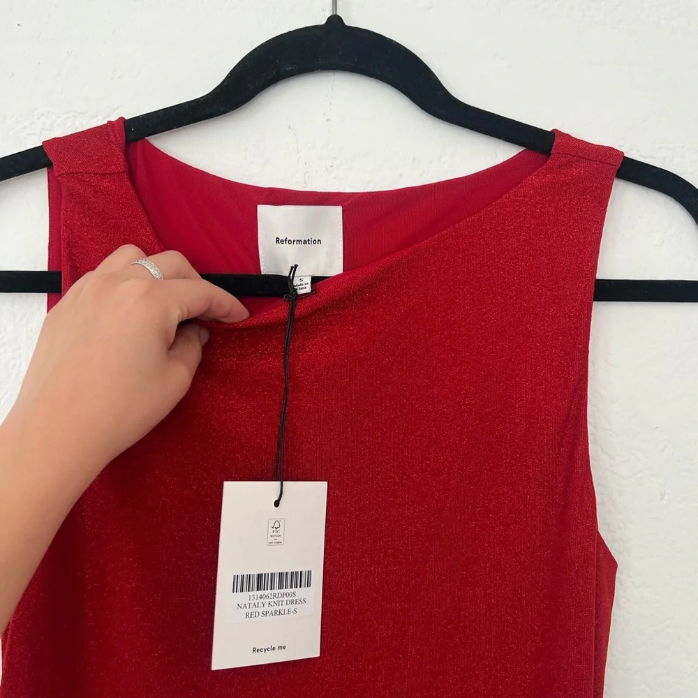 Reformation Red Midi Dress - Picture 3 of 4